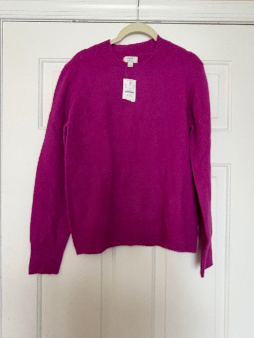 J. Crew Bright Fuchsia Crewneck Sweater